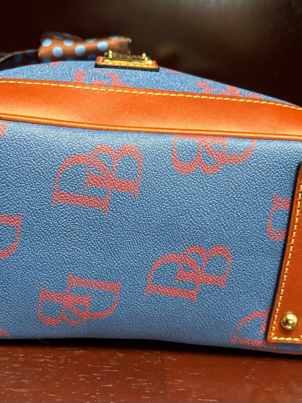 Dooney & Bourke Zip Zip Satchel • Blue DB Monogram • NWT • Exclusive • MSRP $298 - Picture 11 of 13